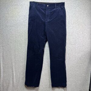 Janie and Jack Boys Size 18 Navy The Velvet Pants Adjustable Waist Chino Preppy